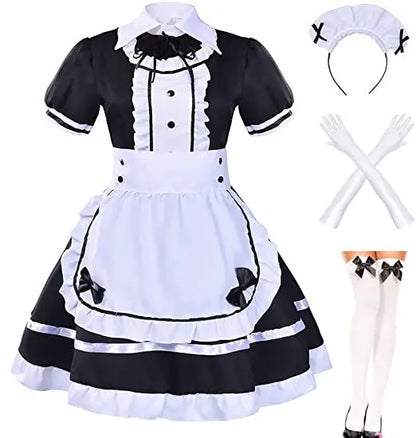 Black White Cat Maid Outfit