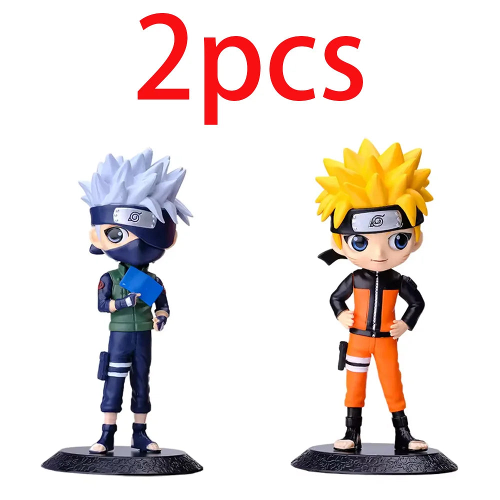 Bandai Naruto Anime Figure Shippuden Uchiha Sasuke Hatake Kakashi Namikaze Minato Action Figure Collection Model Toys Gifts