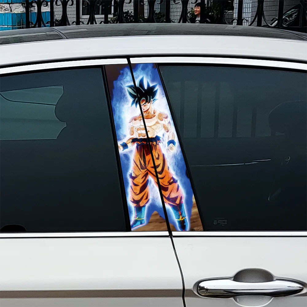 Anime Son Goku Car Stickers Auto B Pillar Waterproof Funny Decoration