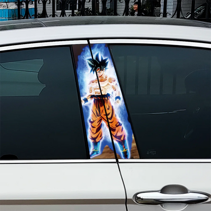 Anime Son Goku Car Stickers Auto B Pillar Waterproof Funny Decoration