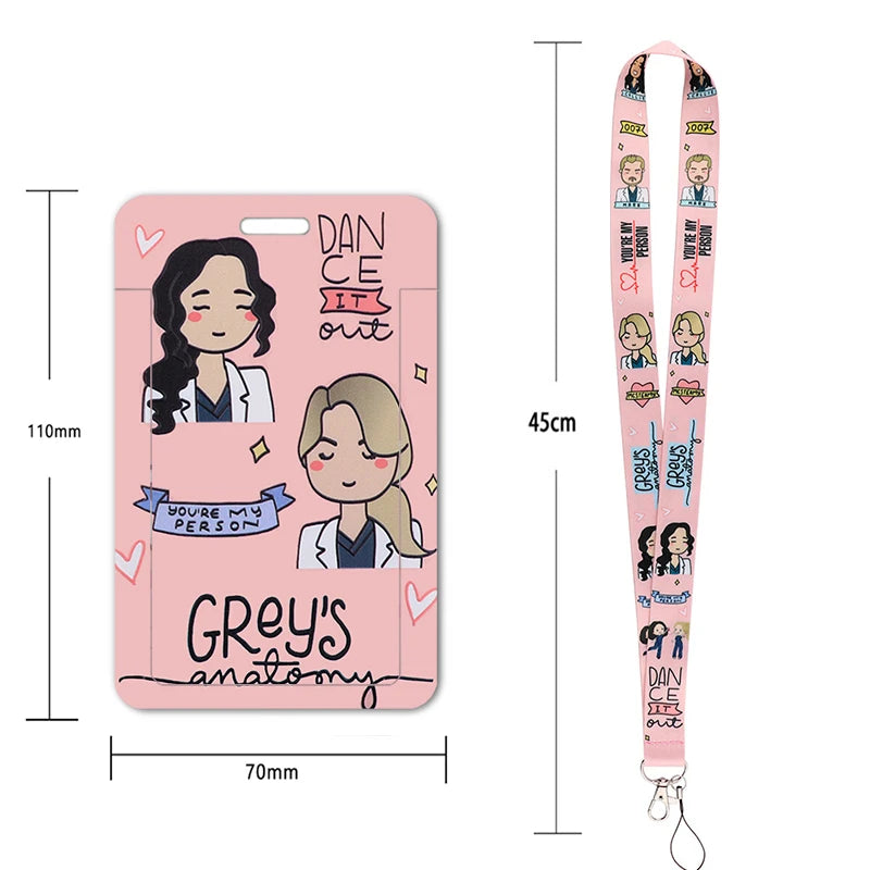 100 Styles Anatomy Credential Holder Keychains Neck Lanyard Pass Card Anime Credit Card Holder Keychain Straps Wholesale