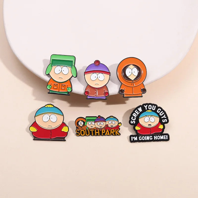 Cute Character Enamel Pins Custom Screw You Cuys Brooches Lapel Badges Funny Jewelry Gift for Friends