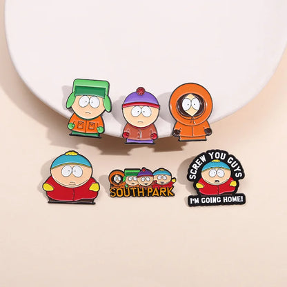 Cute Character Enamel Pins Custom Screw You Cuys Brooches Lapel Badges Funny Jewelry Gift for Friends