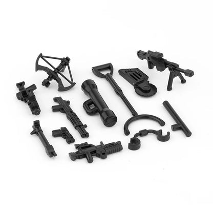 Military Special Forces SWAT Gangster Jeeps Off-Road Vehicle Assault Boat Model Soldier Weapons Building Block Toy For Children