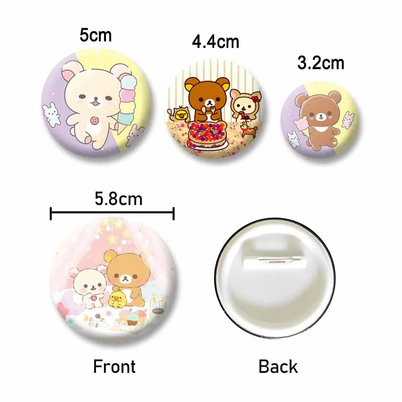 Rilakkuma Bear Badge Pin