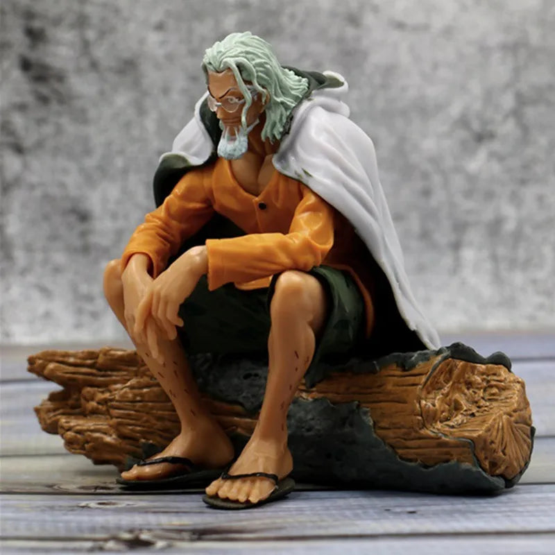 @.One Piece Anime Creator X Silvers Rayleigh Action Figure, Luffy's Mentor Rayleigh Collectible Doll Toy, Kids Birthday Gift