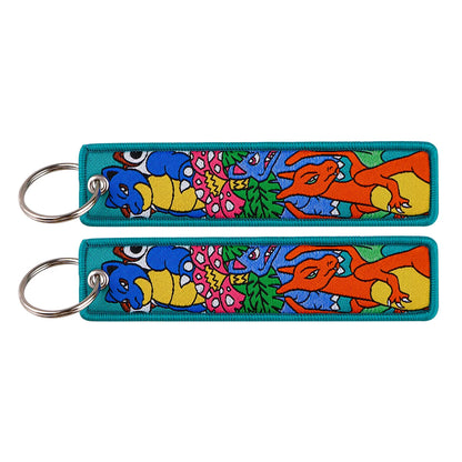 Anime Game Embroidery Keychain