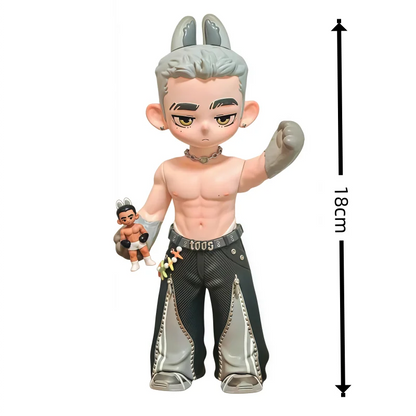 Toos Deer Head Boy Figure Muscle Guy Handsome Boy with Tattoo Warrior Doll Running Park Collection Ornament Accompany Gift