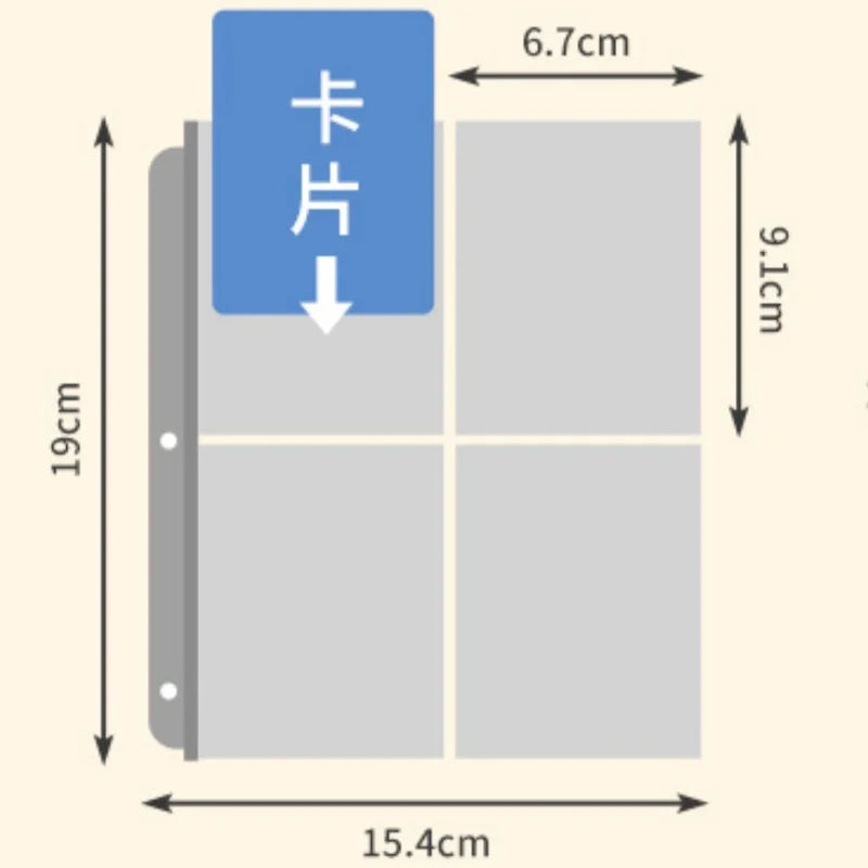 400pcs Large Capacity PU Zipper Card Album One Piece Luffy Zoro Nami 4-grid Loose-leaf Card Binder Anime Collectors Kids Gift