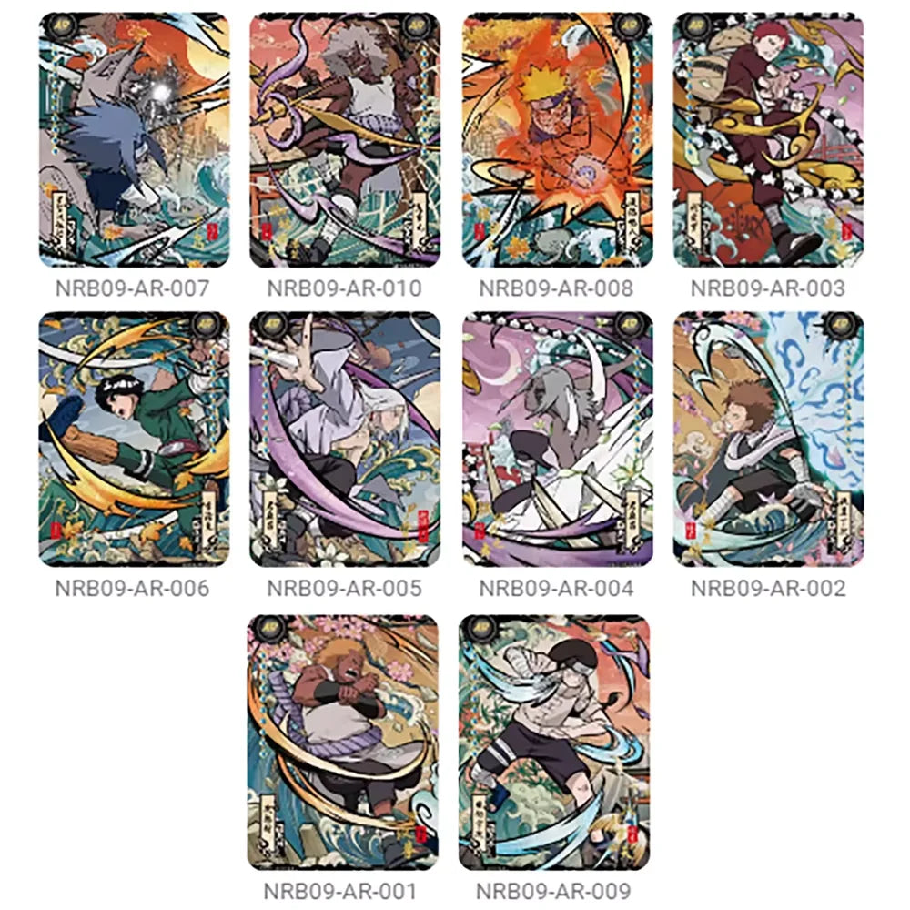 Kayou Naruto Card Set AR CR MR UR PTR SSR SR R T2W9 T4W8 Full Series Uzumaki Sasuke Hinata Uchiha Anime Collection Cards Toy Gif