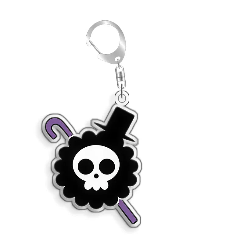Keychain OP OPTCG Card Straw Hat Piates Brook Backpack Pendant Anime Game Fans Gift Recycled Acrylic Decoration Rare Card Toy5cm