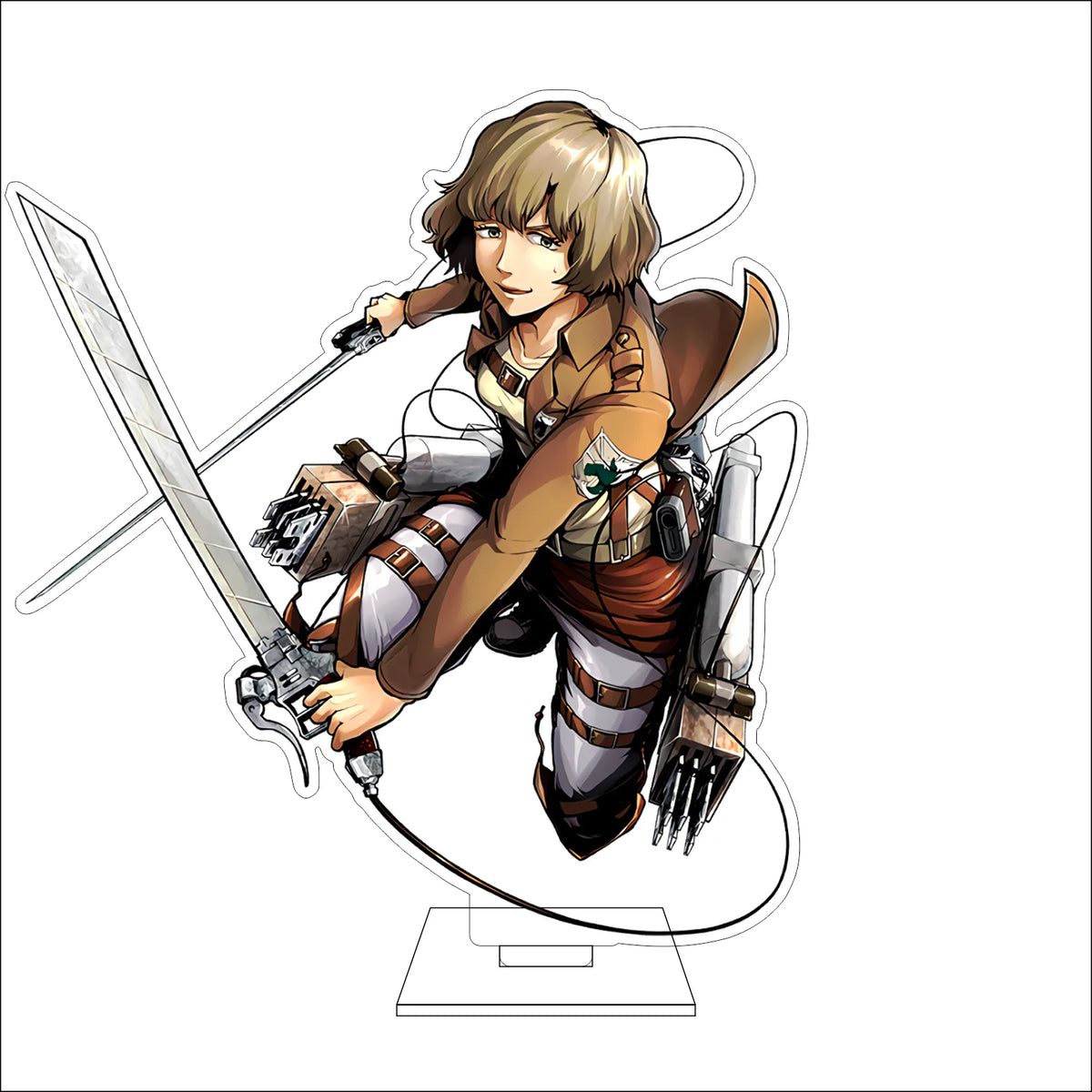 16CM Anime Attack on Titan Cosplay Acrylic Figure Stand Plate Eldo Gin Floch Forster Ornaments Gifts