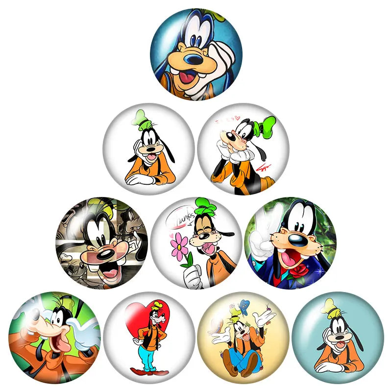 Pluto Goofy Dogs Glass Cabochon