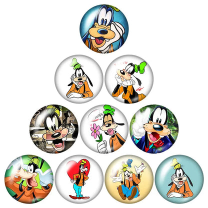 Pluto Goofy Dogs Glass Cabochon