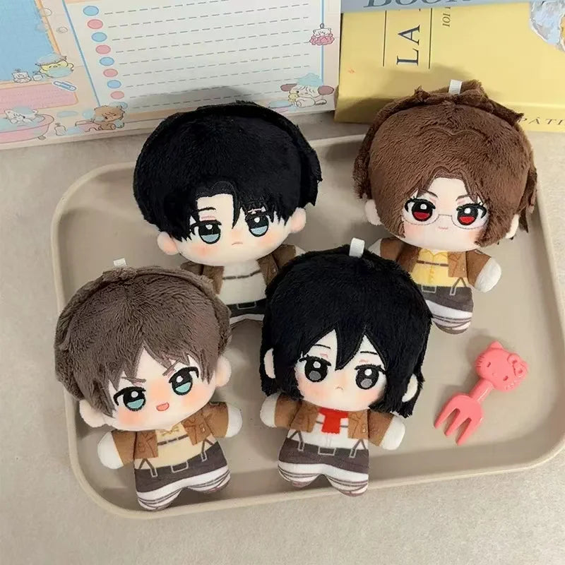 10CM Cute Cartoon Game Anime Attack on Titan Plush Toys Soft Anime Figure Character Peripheral Merchand Keychain Lover Kid Gifts