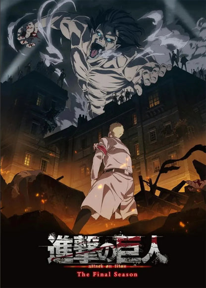 Modern Art Attack on Titan Anime Poster, Anime Lover Gift, Home Living Room/room Decoration Canvas Painting Cuadros