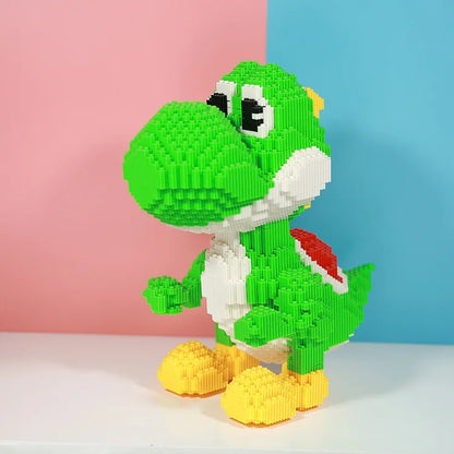 Disney Giant Green Animal Dinosaur Game Character Building Blocks Small Particle Bricks Children's Assembled Building Blocks Toy