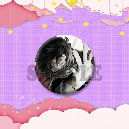 Game Anime Shota Aizawa Cosplay Badge Pin SPTE Plastic Snap-in Brooch
