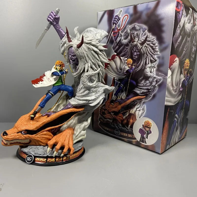 Naruto Shippuden Namikaze Minato With Kurama And Reaper Death Seal Effect Gk Statue Collectible Model Toy
