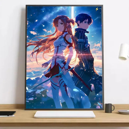 Sword Art Online Kirito Canvas Poster