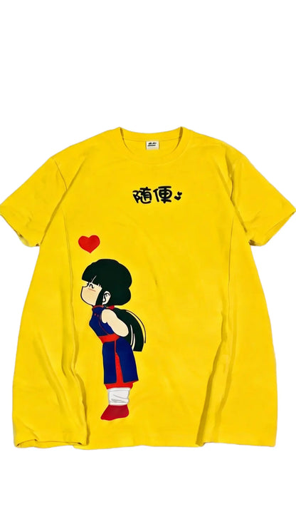 2026 Summer Dragon Ball Retro Anime T-Shirt Couple Outfit Goku Chi-Chi Casual Loose Sports Tee Funny Casual Design Y2K Style