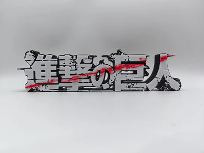 Attack on Titan Logo Stereo Font Stand Sign Ornament