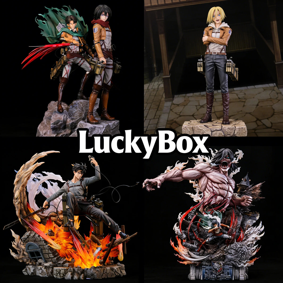 Attack on Titan Character Figure Blind Box – Mystery Collectible Gift Featuring Eren Yeager and Iconic Characters