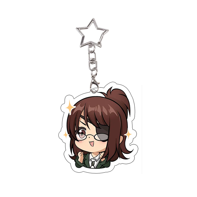 26pcs Attack on Titan Acrylic Keychain Mikasa Annie Levi Chibi Keyring Key Accessories Pendant Collect Reiner Birthday Gift