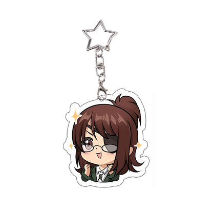 26pcs Attack on Titan Acrylic Keychain Mikasa Annie Levi Chibi Keyring Key Accessories Pendant Collect Reiner Birthday Gift