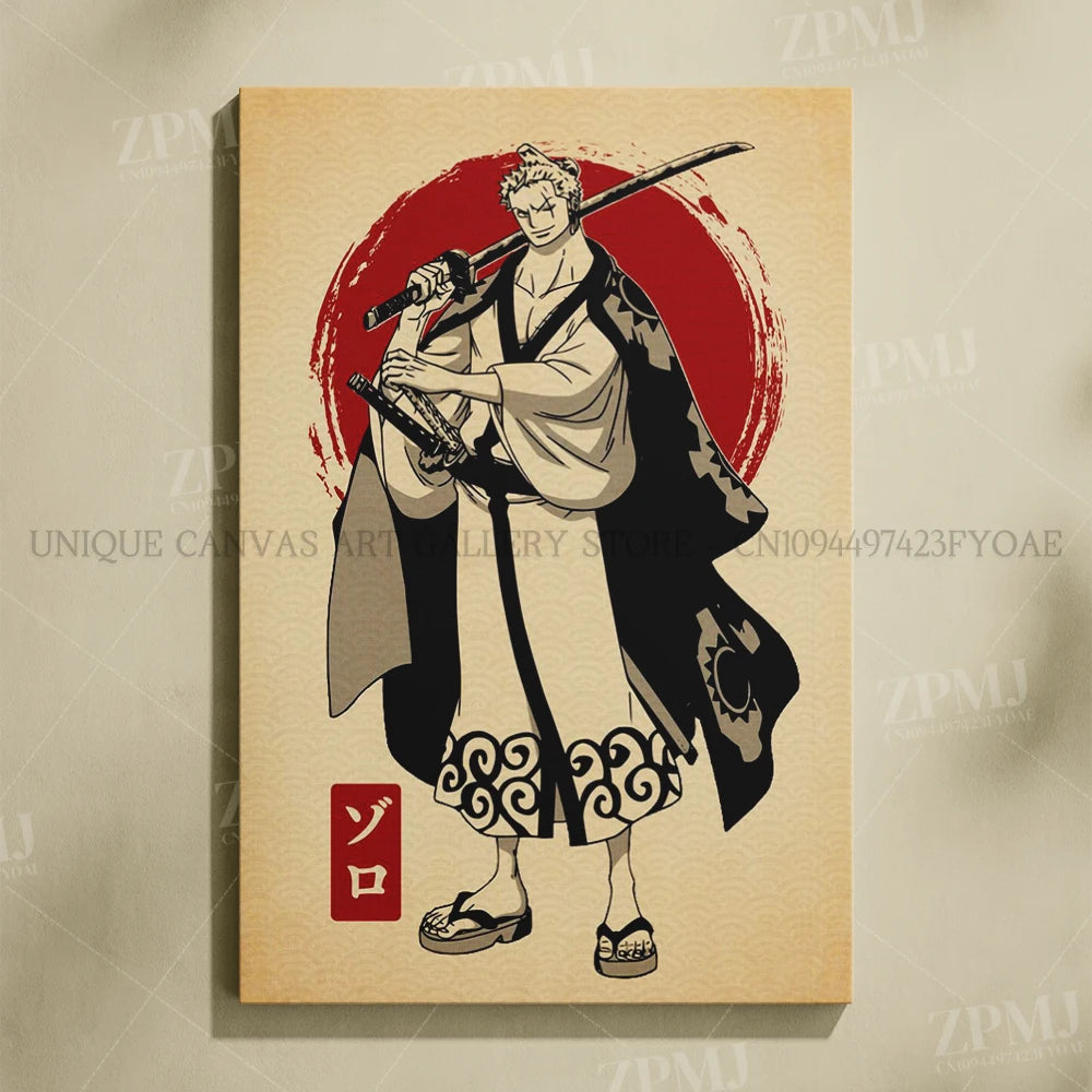 One Piece Monkey D. Luffy Canvas Poster