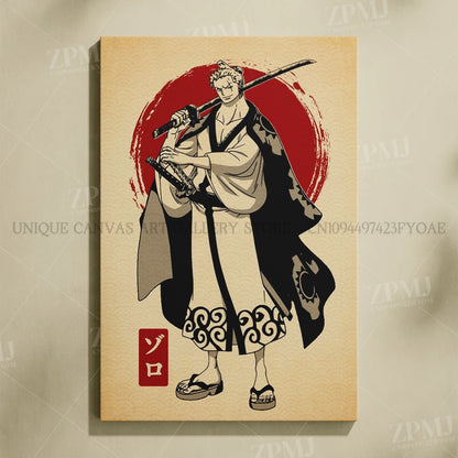 One Piece Monkey D. Luffy Canvas Poster