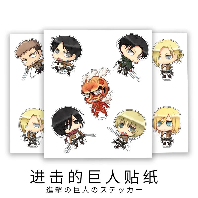 Attack on Titan Eren Jager Armin Arlert Rival Ackerman Hanji Zoe China Official Authorization Qver. Character Sticker