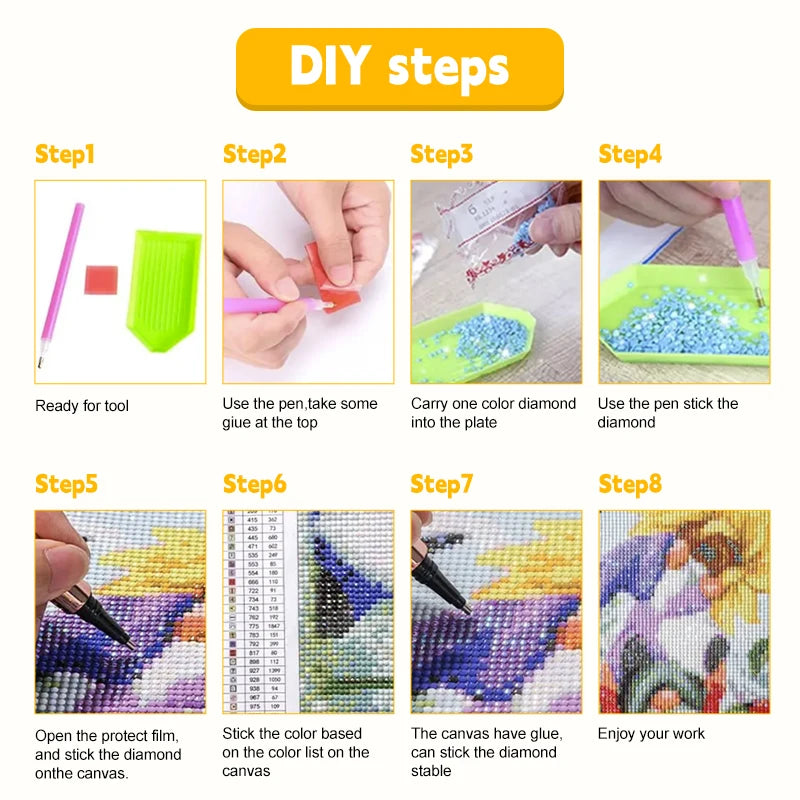 5D DIY Diamond Painting Japan Classic Hot Anime Demon Slayer Full Square Round Drill Mosaic Embroidery Home Decor Kids Gift