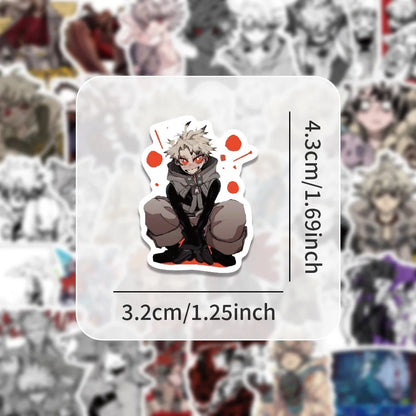 60PCS GACHIAKUTA Japanese Anime Cartoon Rudo Character Decorative Laptop Guitar Mobile Case Waterproof Stickers Children's Toys