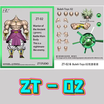 In Stock ZT Studio Figure Dragon Ball SSJ4 Broly Figurine SHF Large Special Effects Accessories Kit Action Figure Model Toy Gift
