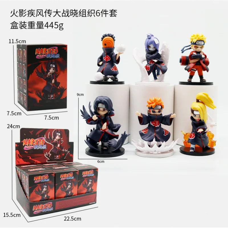 A Full Set of Small Organizations Naruto Hand-Made Q Version of Hand-Made Animation Boxed desktop Ornaments Gifts Around