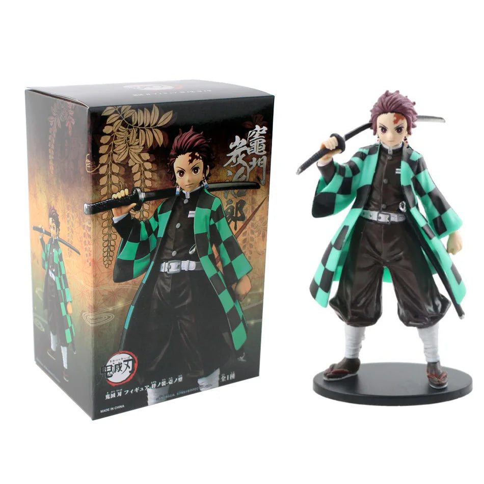 Anime Demon Slayer Kimetsu no Yaiba Figure Kamado Tanjirou Action Figure Agatsuma Zenitsu Nezuko Warrior PVC Model Toys