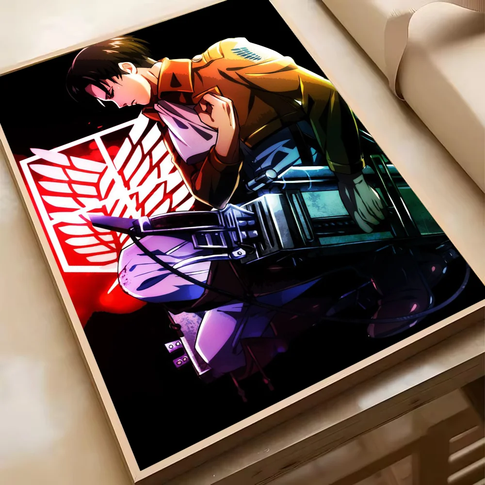 Attack On Titan Levil Ackerman Anime Poster HD Art Sticky Wall Waterproof Home Living Room Bedroom Bar Aesthetic Decoration