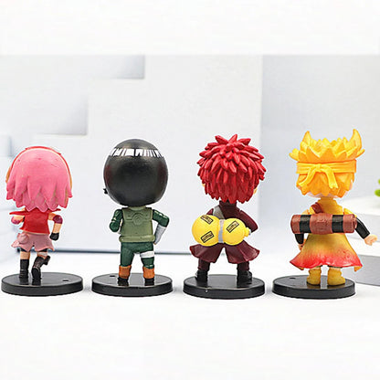 12pcs One Anime Naruto Figure Shippuden Hinata Sasuke Itachi Kakashi Gaara Anime Q Version PVC Figures Toys Dolls Kid Gift