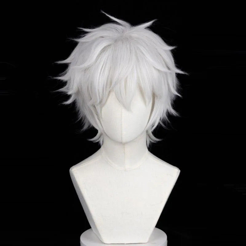 Anime Link Click Lucas Cosplay Costume White Short Wig