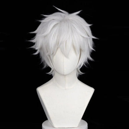 Anime Link Click Lucas Cosplay Costume White Short Wig