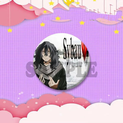 Game Anime Shota Aizawa Cosplay Badge Pin SPTE Plastic Snap-in Brooch