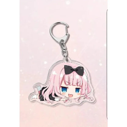 Shirogane Kei Kaguya Shinomiya Fujiwara Chika Popular Anime Peripheral Acrylic Keychain Backpack Pendant Campus Creative Gift