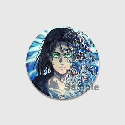 Attack on Titan Anime Brooches Erwin Eren Levi Lapel Pins Cartoon Cosplay Badge Gifts Accessories Backpack Clothes Decor Jewelry