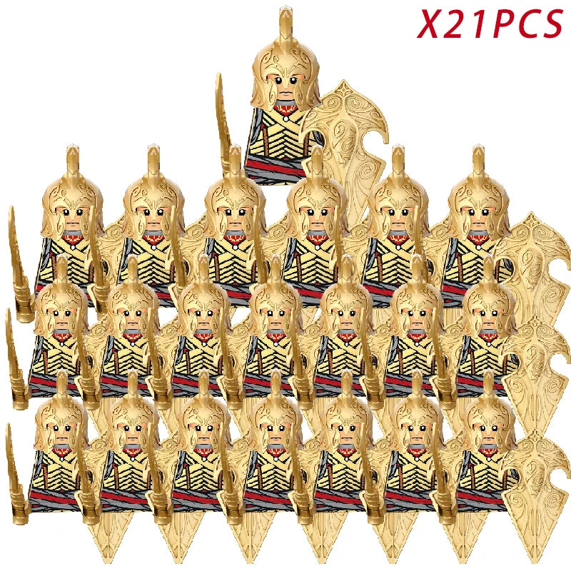 Lord Rings Elves Orcs Army Dwarf Rohan Mini Action Toy Figures Building Blocks Assembly Toys for Kids Birthday Gift
