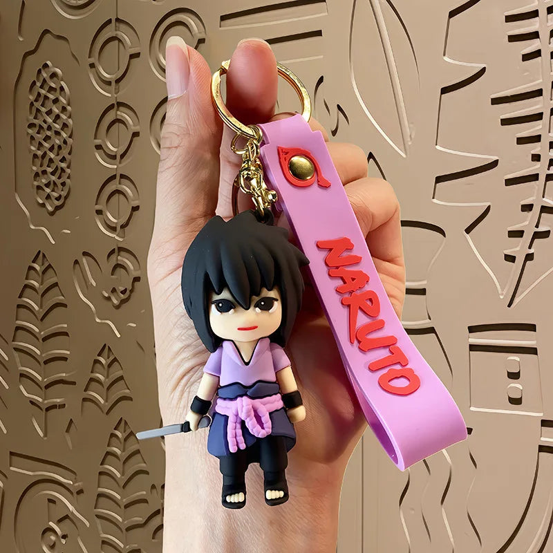 Cartoon PVC Naruto Anime Keychain Cute Hatake Kakashi Character Key Chain Car Backpack Decor Small Gifts for Fans Friends