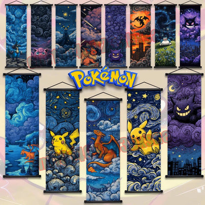 Pokemon Gengar Scroll Painting
