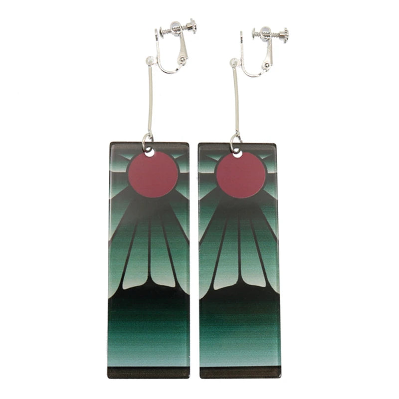 Demon Slayer Tanjiro Hanafuda Earrings