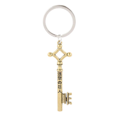 Fashion Vintage Anime chaveiro Cosplay Gifts Attack On Titan Keychain Eren Yeager Shingeki No Kyojin Keyrings Key Chains
