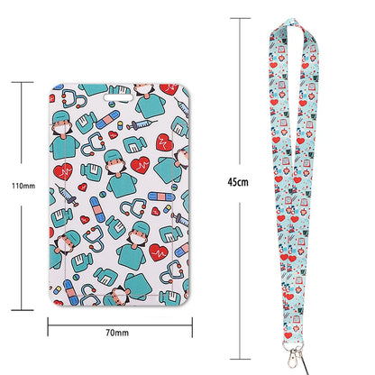 100 Styles Anatomy Credential Holder Keychains Neck Lanyard Pass Card Anime Credit Card Holder Keychain Straps Wholesale